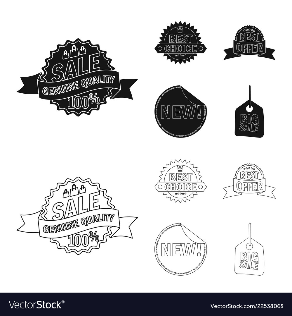 Isolated object of emblem and badge sign vector image Isolated object of emblem and badge sign