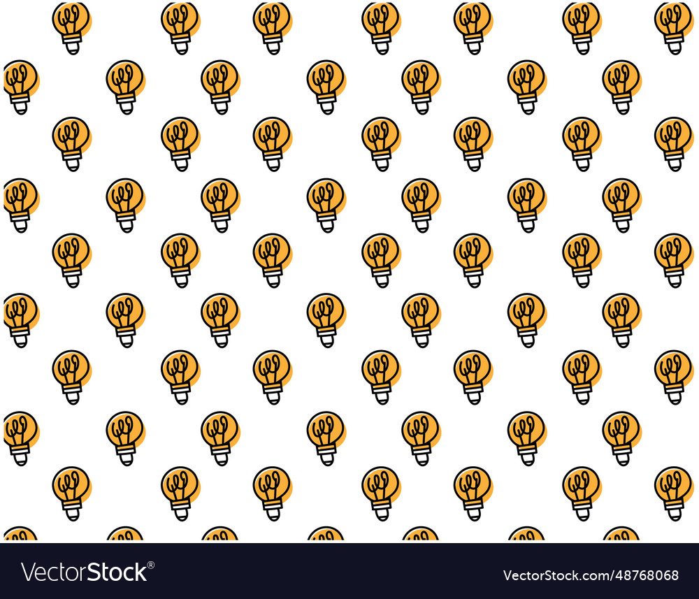Lamp line hand drawn seamless pattern design