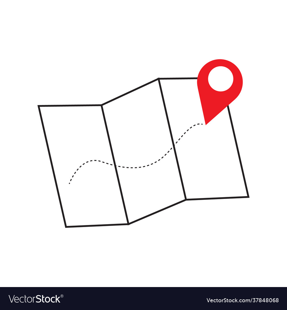 Map check-in location icon isolated vector image Map check-in location icon isolated