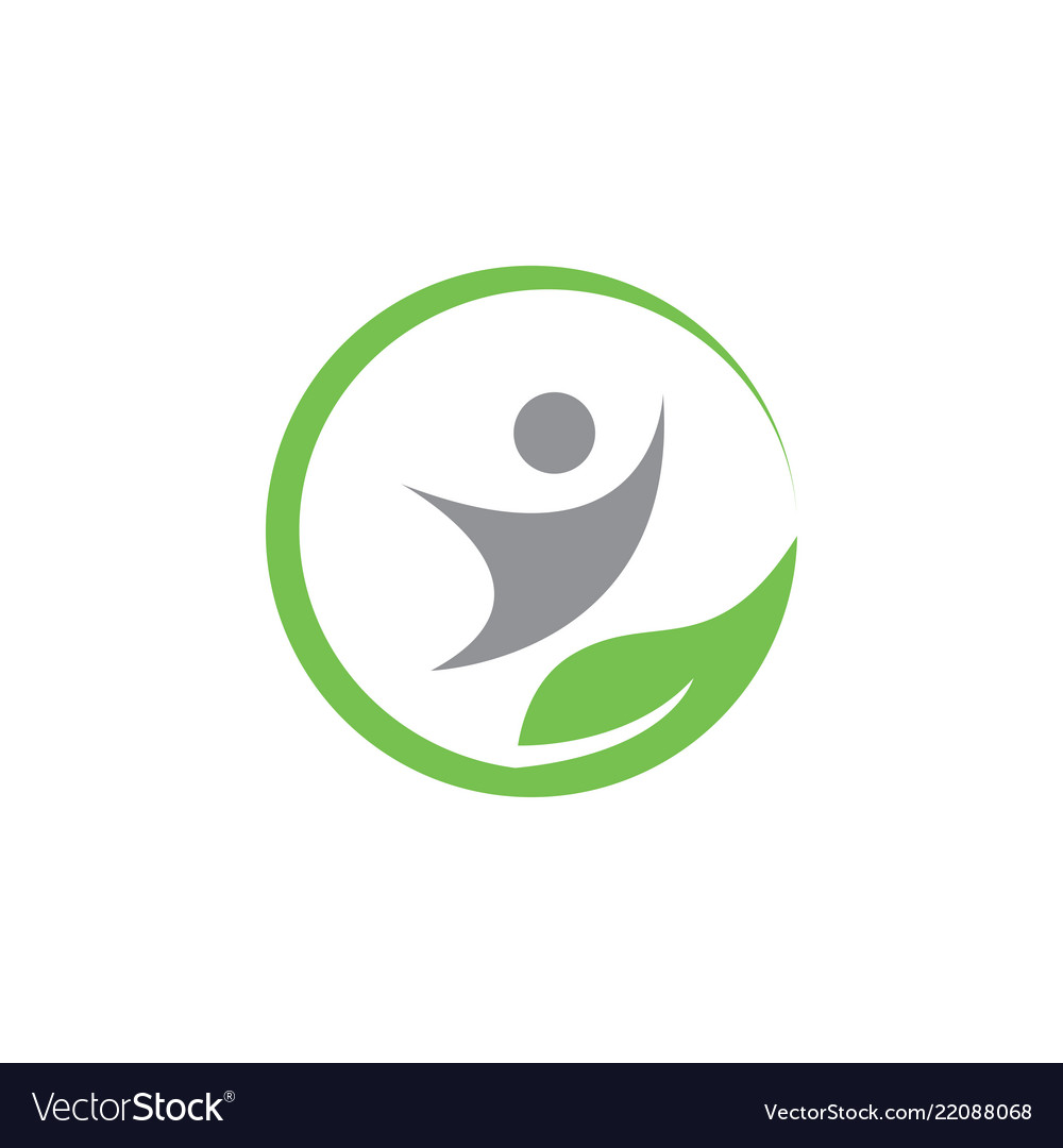 Natural wellness logo icon design template Vector Image