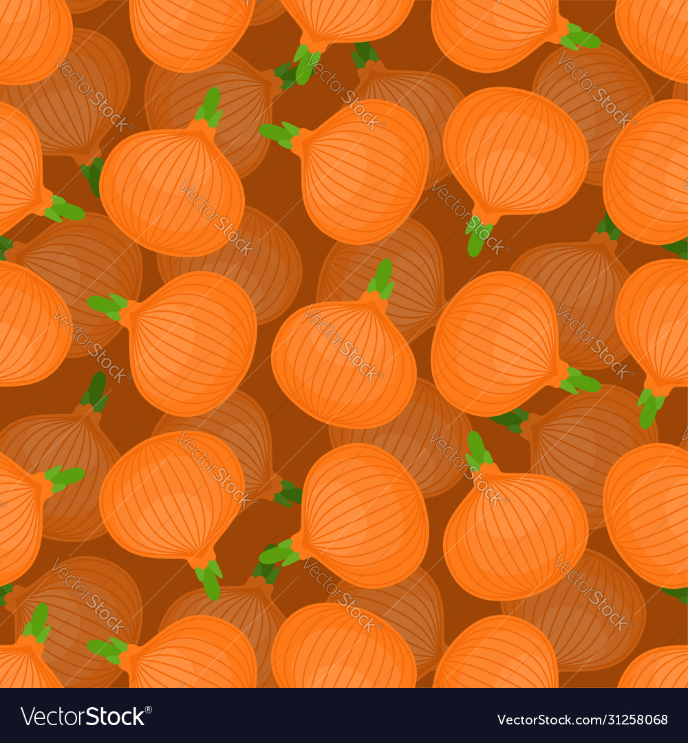 Onion pattern seamless onions background vector image Onion pattern seamless onions background