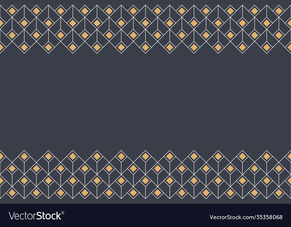 Seamless horizontal border pattern with rhombuses vector image Seamless horizontal border pattern with rhombuses