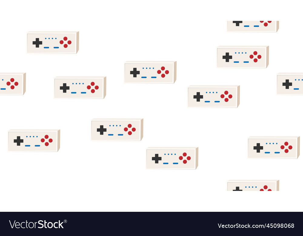 Seamless pattern endless with game console vector image Seamless pattern endless with game console