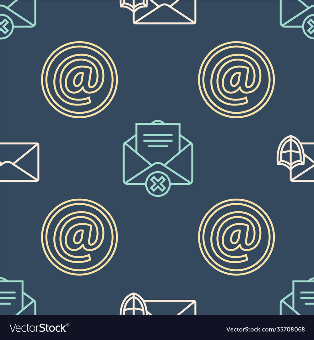 Set line envelope with shield mail and e-mail vector image Set line envelope with shield mail and e-mail