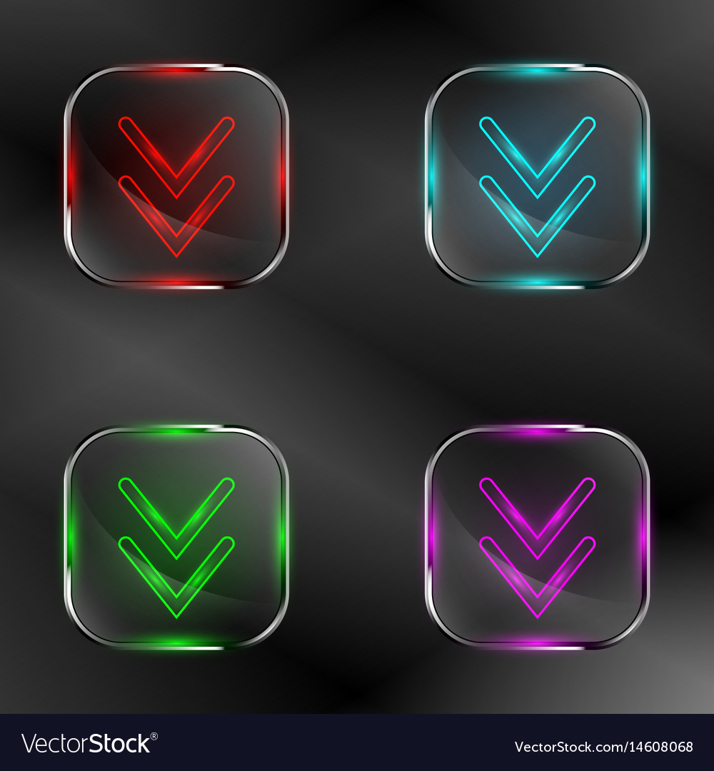 Set of transparent buttons