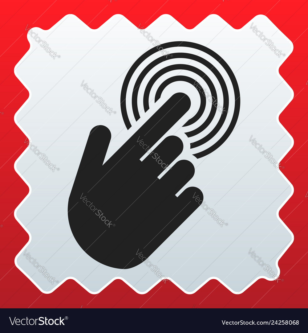Tapping touchscreen on interface mobile phone icon Vector Image Tapping touchscreen on interface mobile phone icon