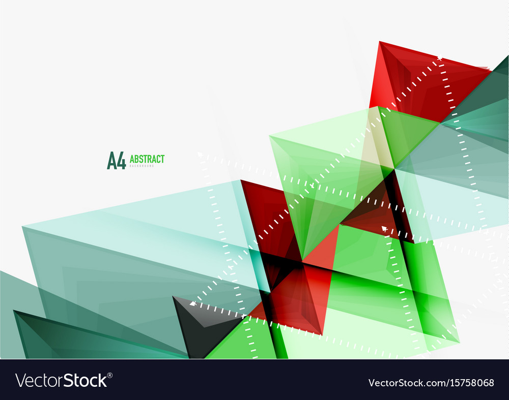 Triangular low poly a4 size geometric