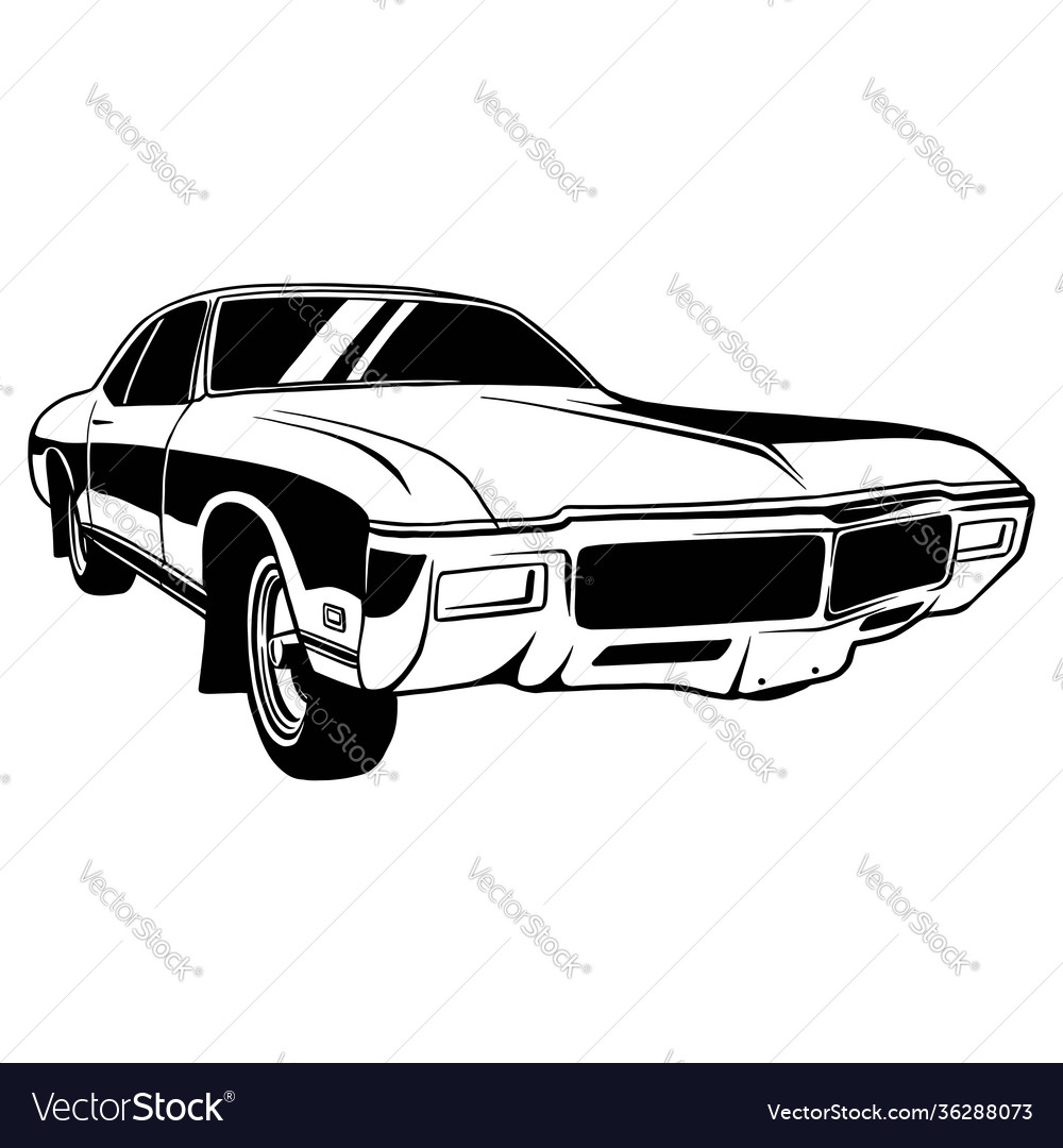 Classic sport car muscle vintage