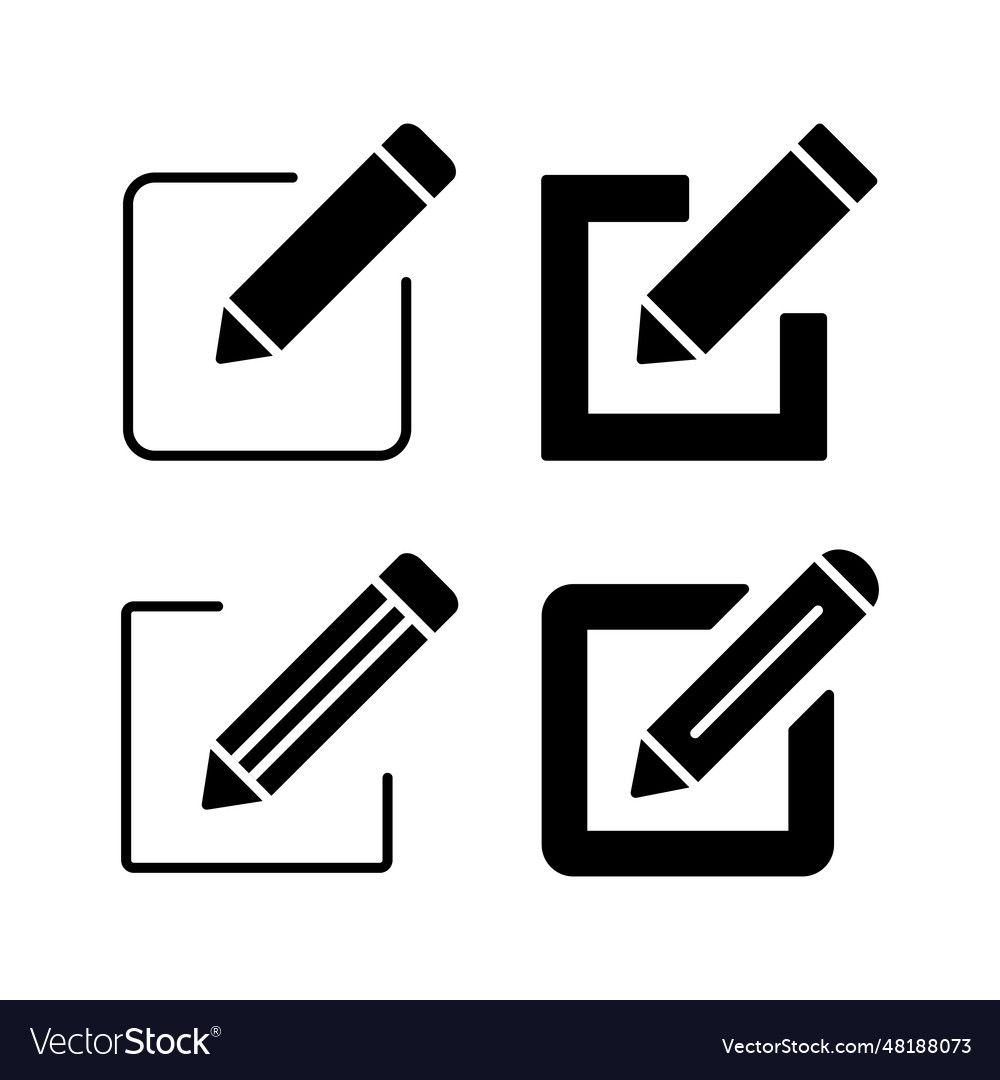Edit icon document sign and symbol pencil Vector Image