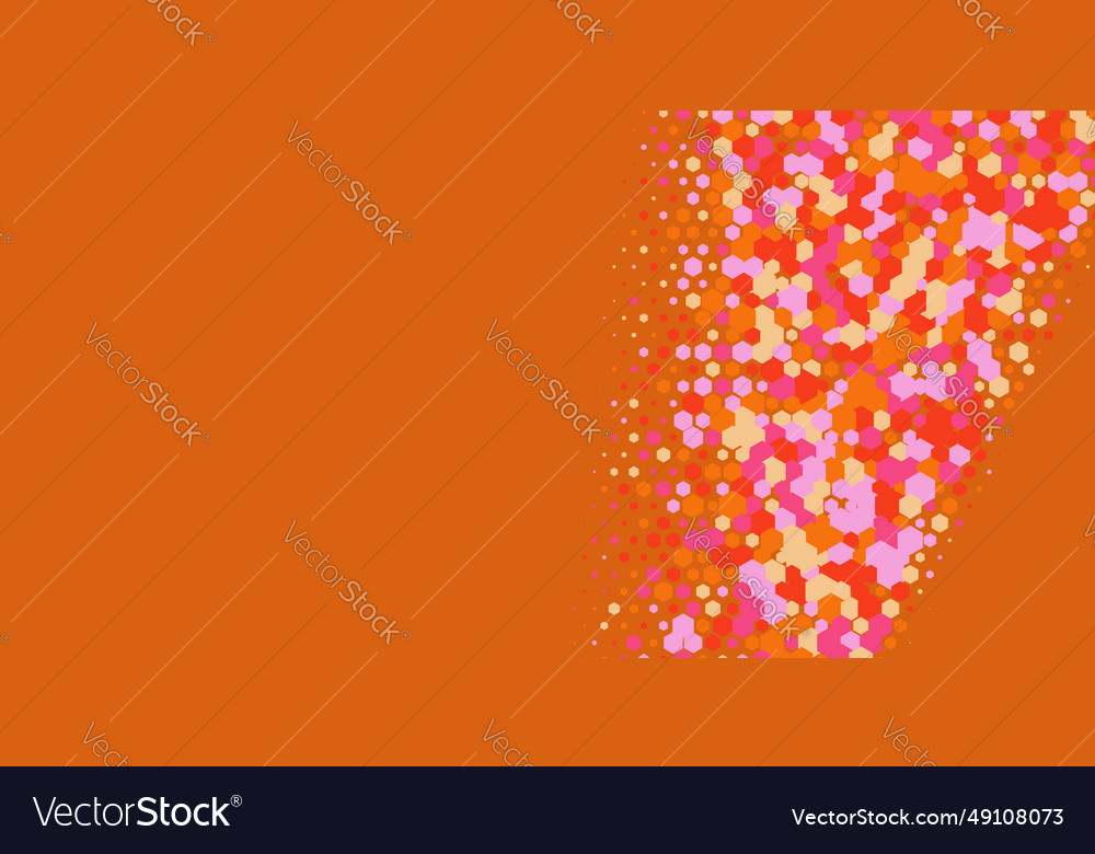 Geometric multi size hexagon with color