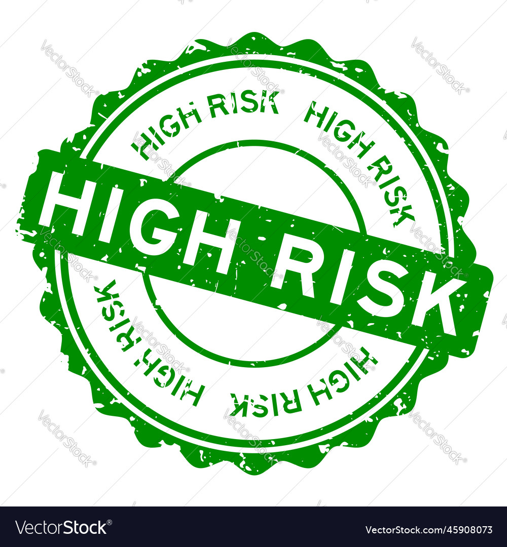 Grunge green high risk Wort runde Gummidichtung