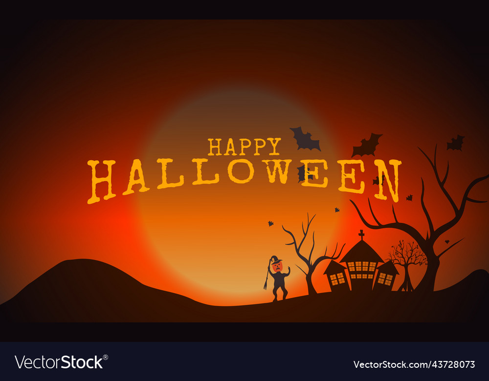 Happy halloween with zombies vector image Happy halloween with zombies