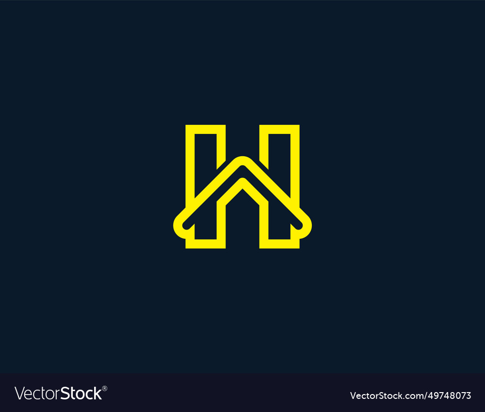 Initial letter h home logo design template