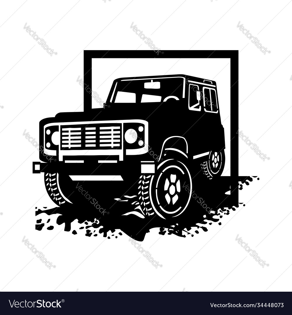 Off road car - truck 4x4 suv off-road Royalty Free Vector