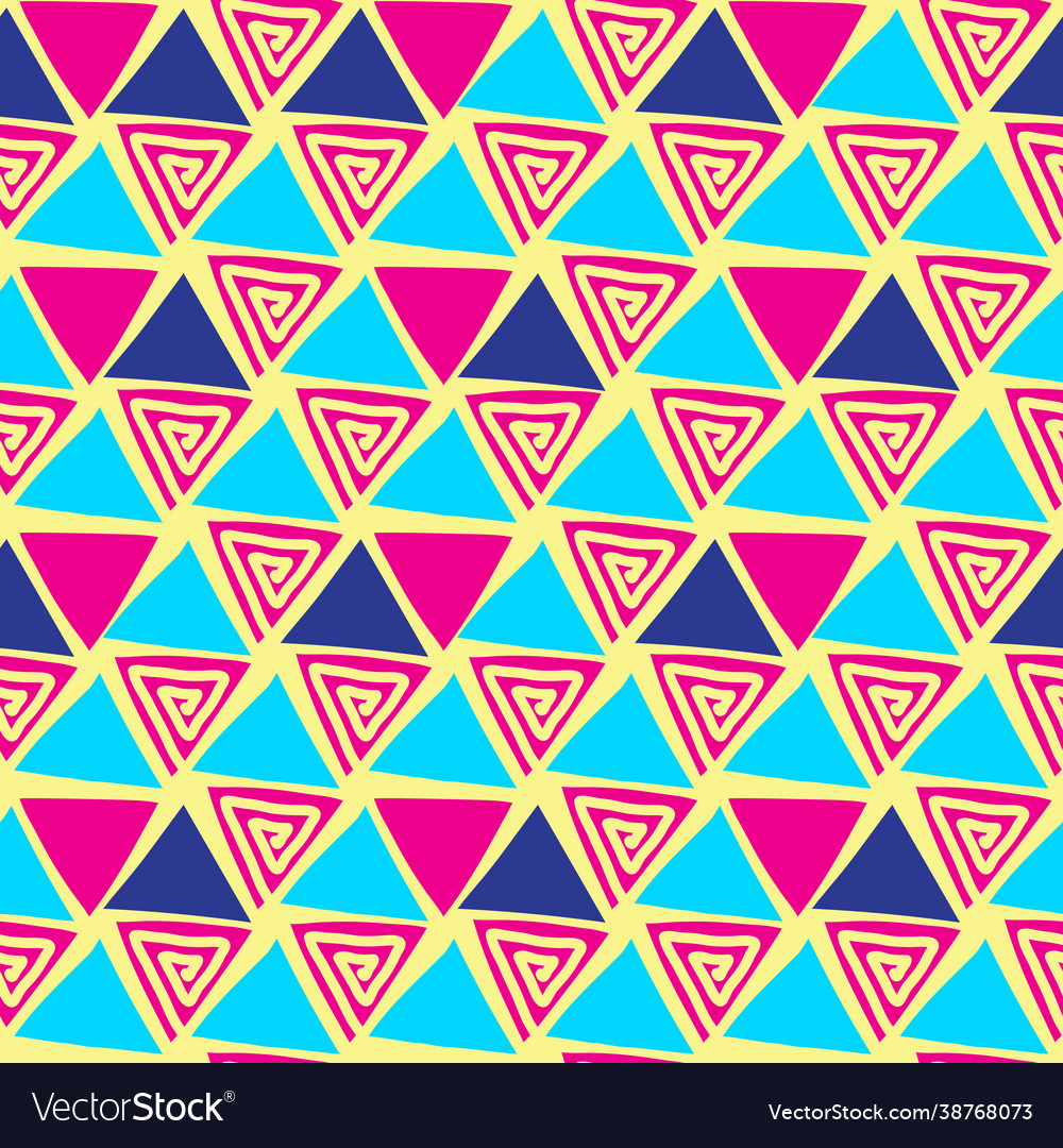 Seamless pattern with lines and triangles