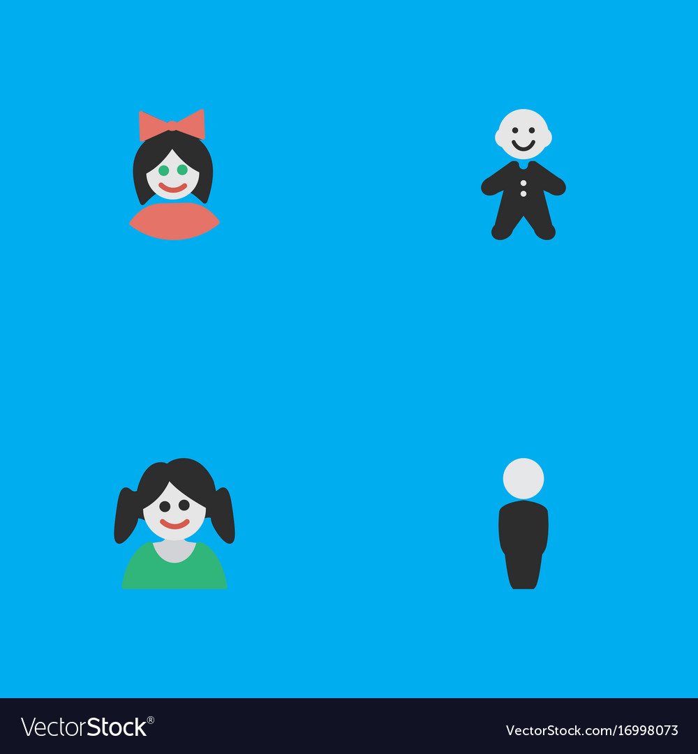 Set of simple profile icons