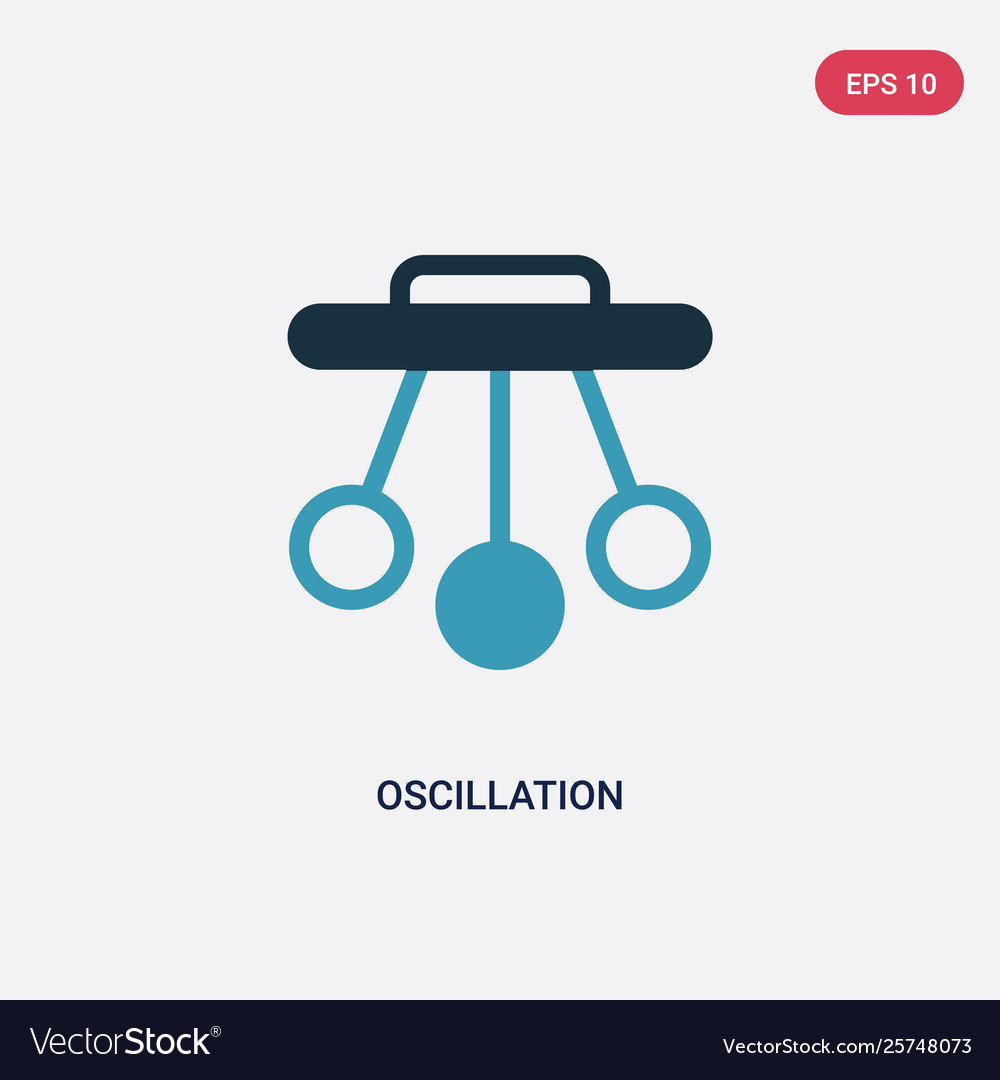 Two color oscillation icon from science concept