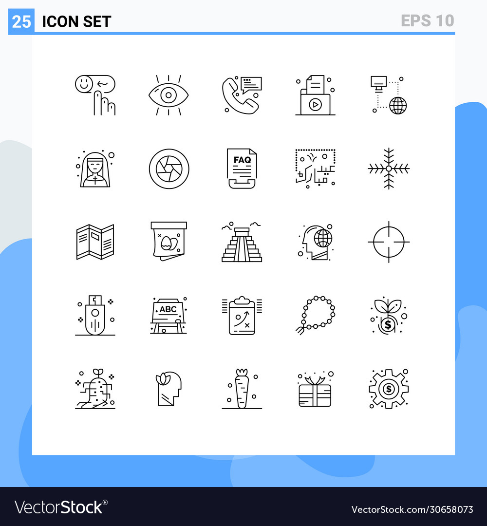 User interface pack 25 basic lines folder
