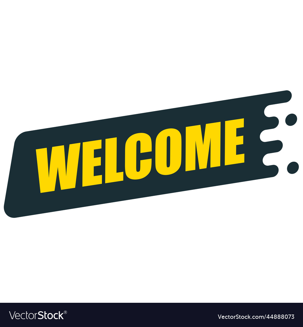 Welcome speech bubble banner speech bubble Vector Image