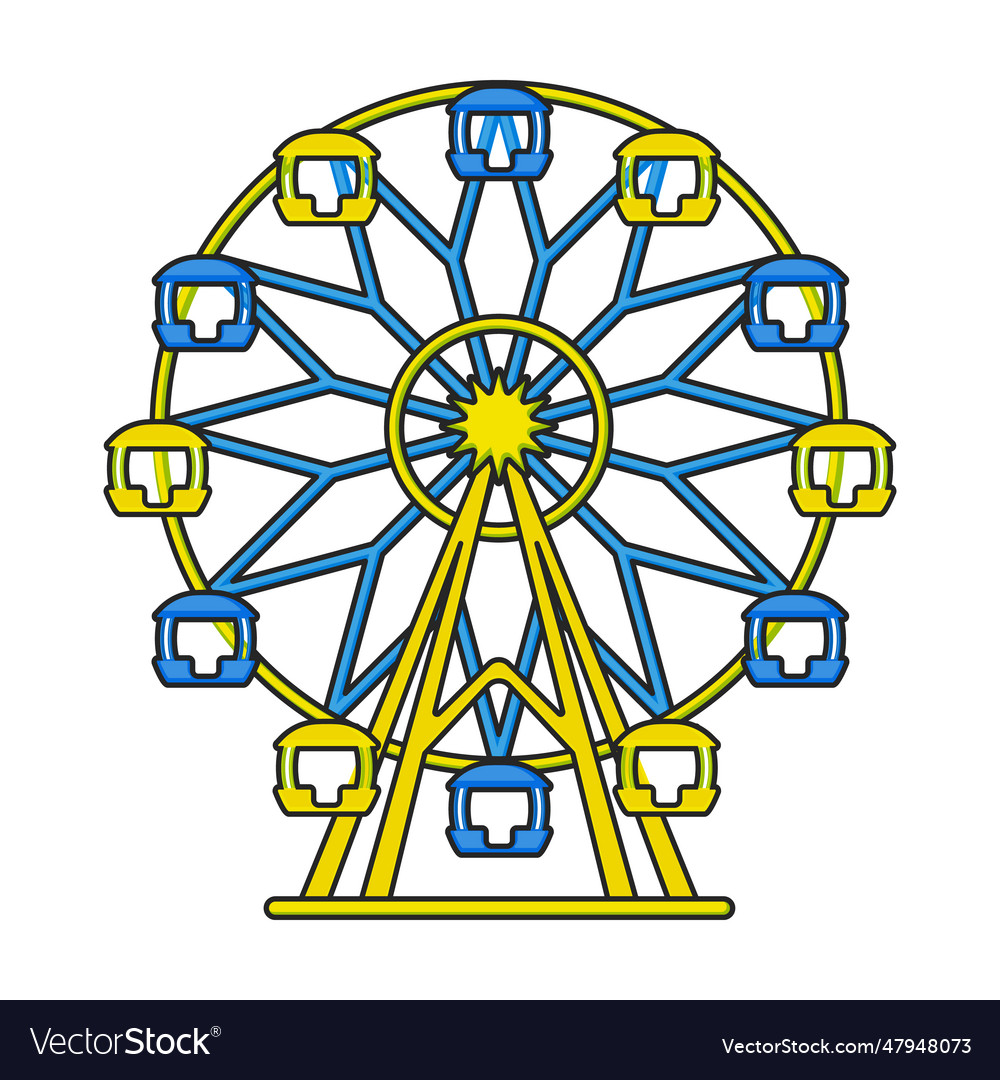 Wheel of review iconcolor logo isolated Royalty Free Vector