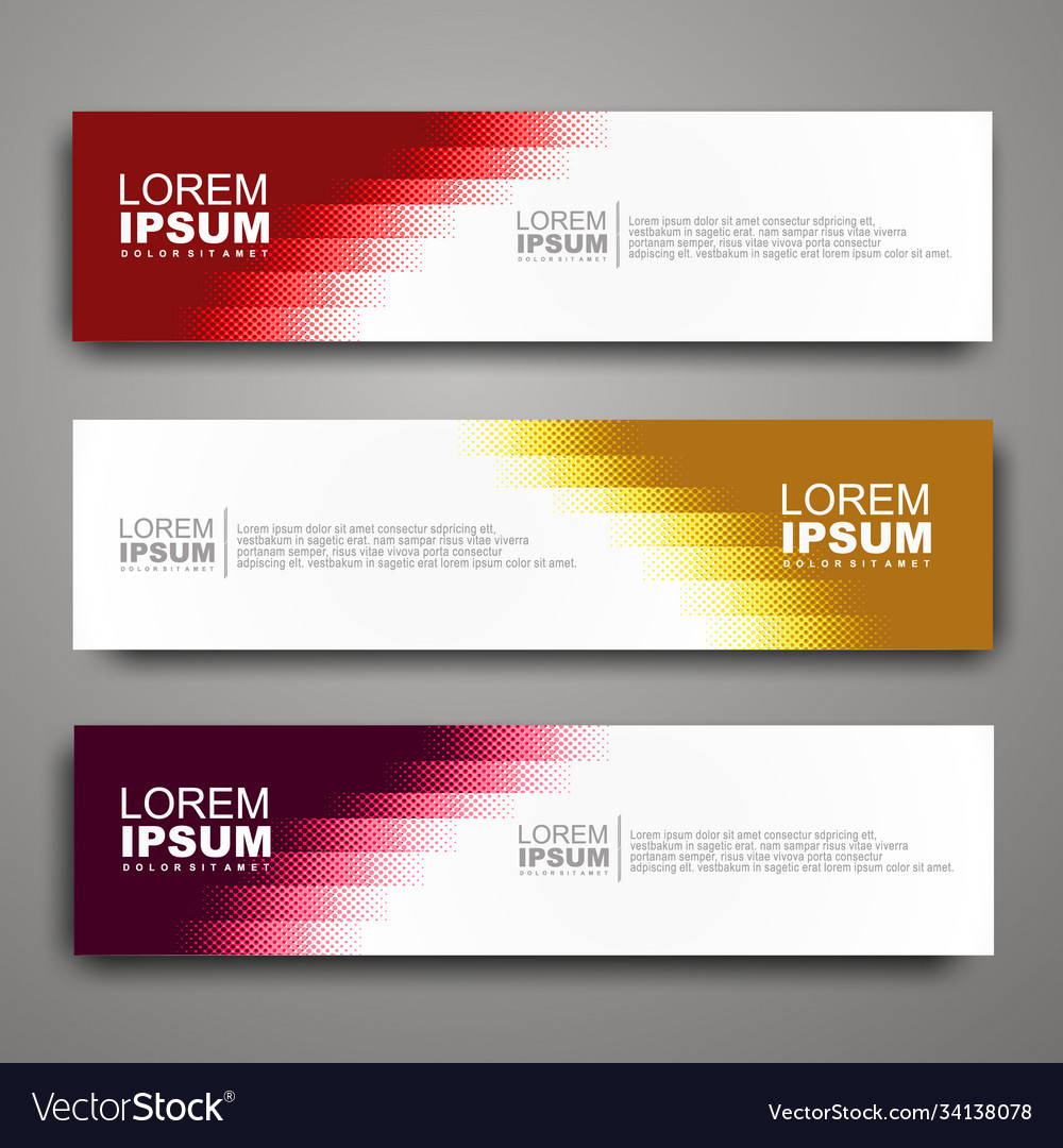 Abstract web banner design template with halftone