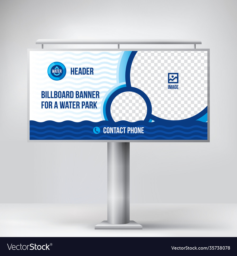 Billboard template for advertising goods Vector Image