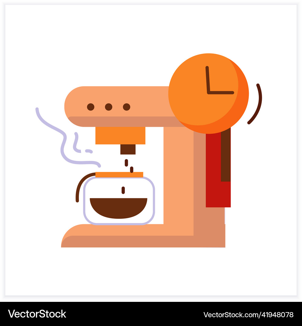 Coffee machine flat icon Royalty Free Vector Image