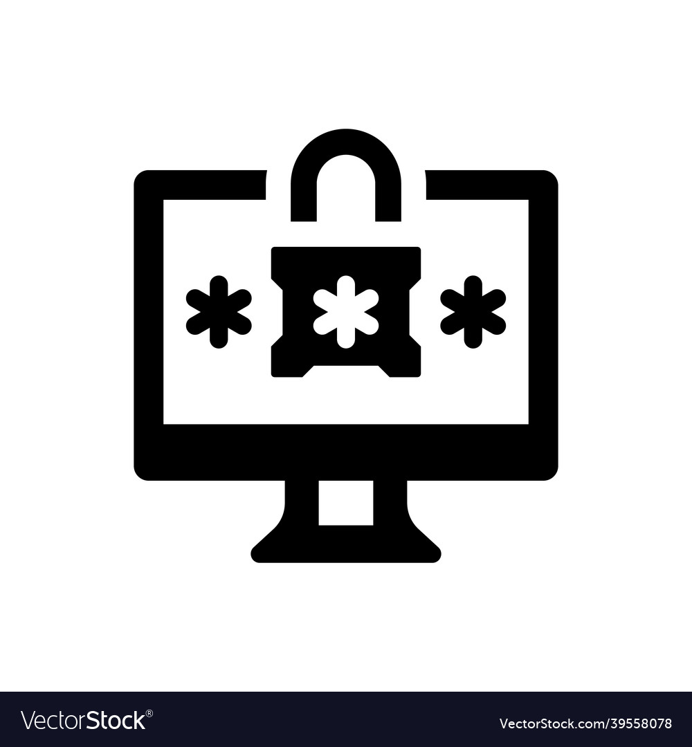 Computer security password icon