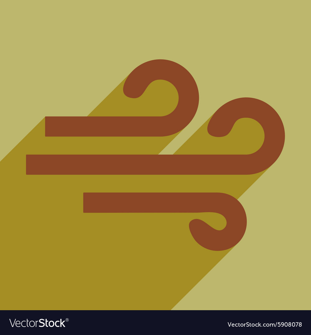 Flat with shadow icon and mobile application wind