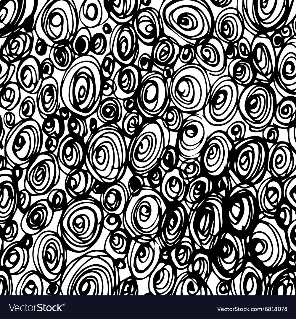 Hand gezeichnete Scribble Kreise nahtloses Muster