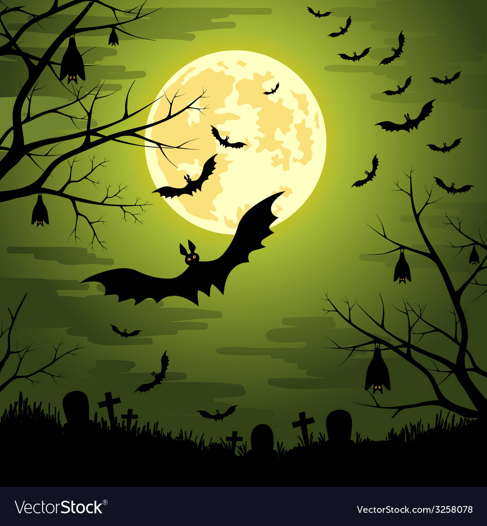 Halloween Moon Bats