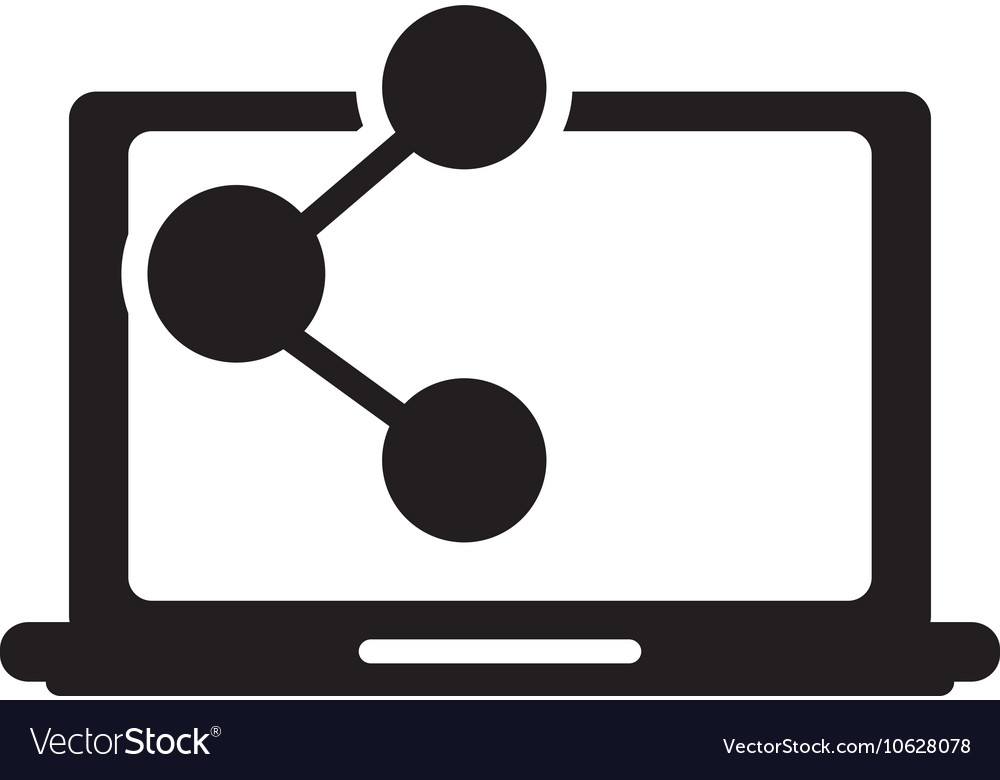 Laptop frontview and connectivity icon