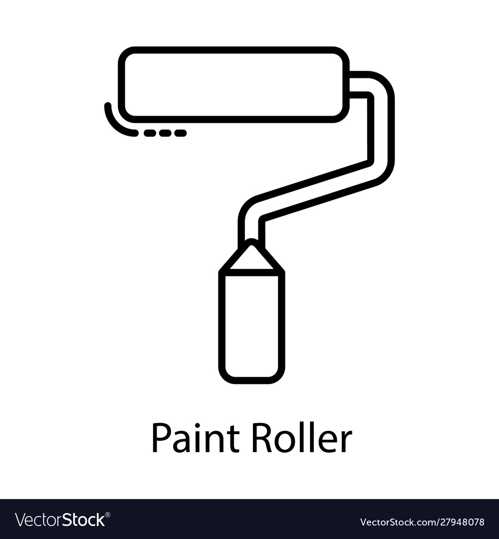 Paint roller Royalty Free Vector Image - VectorStock