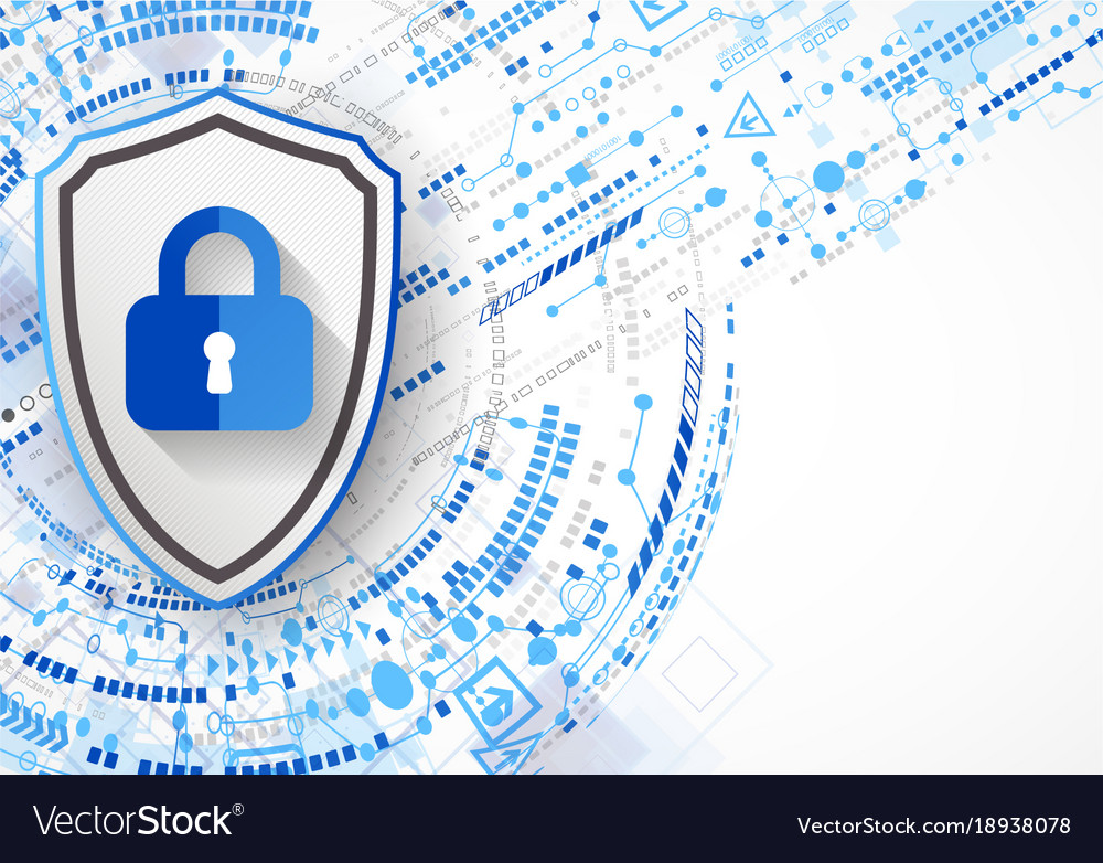 Protection concept of digital and technological Vector Image