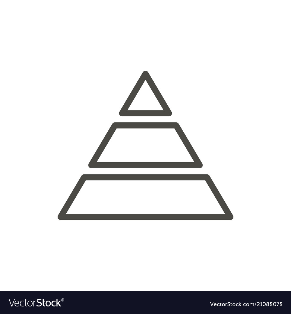 Pyramid Icon Line Business Pyramide Symbol Vector Image