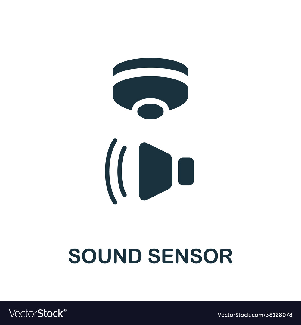 Sound sensor icon simple element from sensors