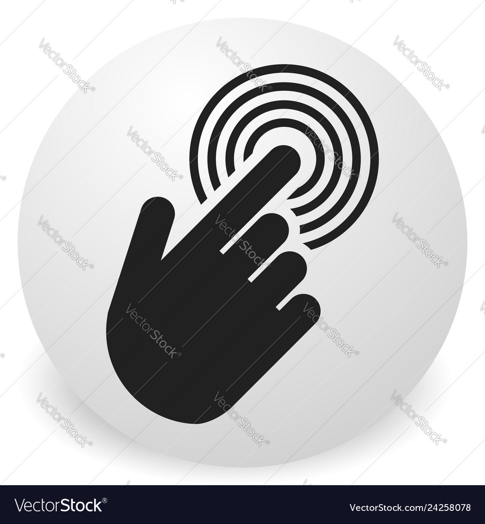 Tapping touchscreen on interface mobile phone icon Vector Image Tapping touchscreen on interface mobile phone icon