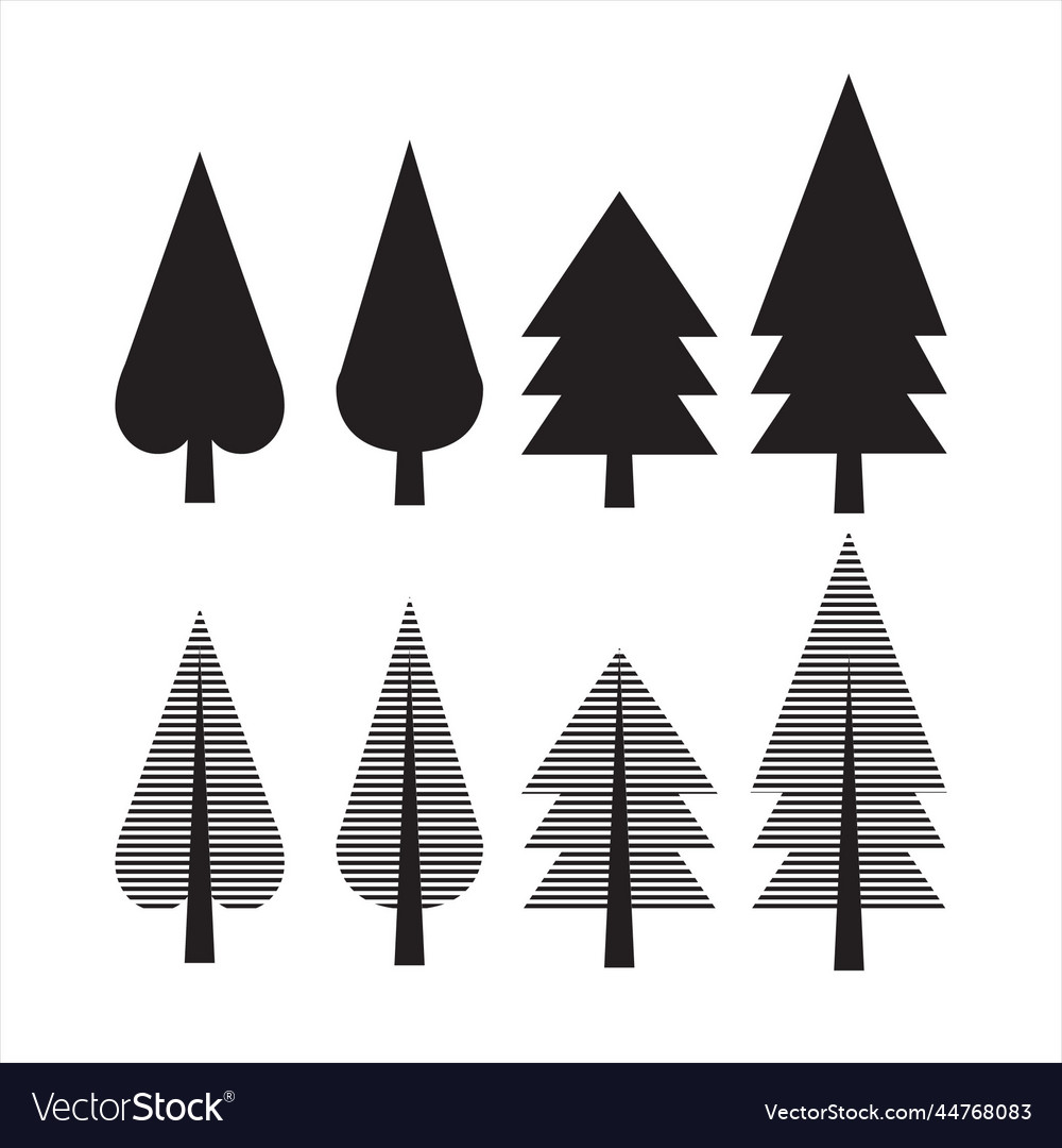 A tree shape as design element vector image A tree shape as design element