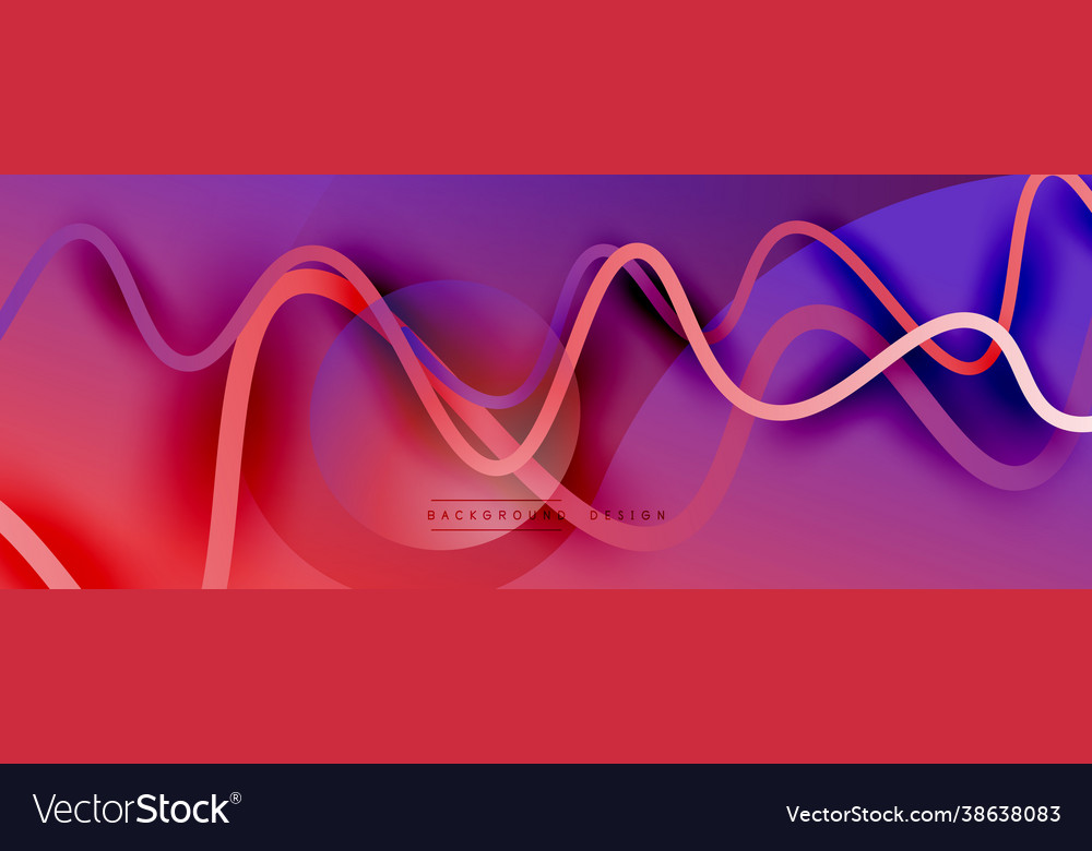 Abstract gradient background with wave line Vector Image Abstract gradient background with wave line