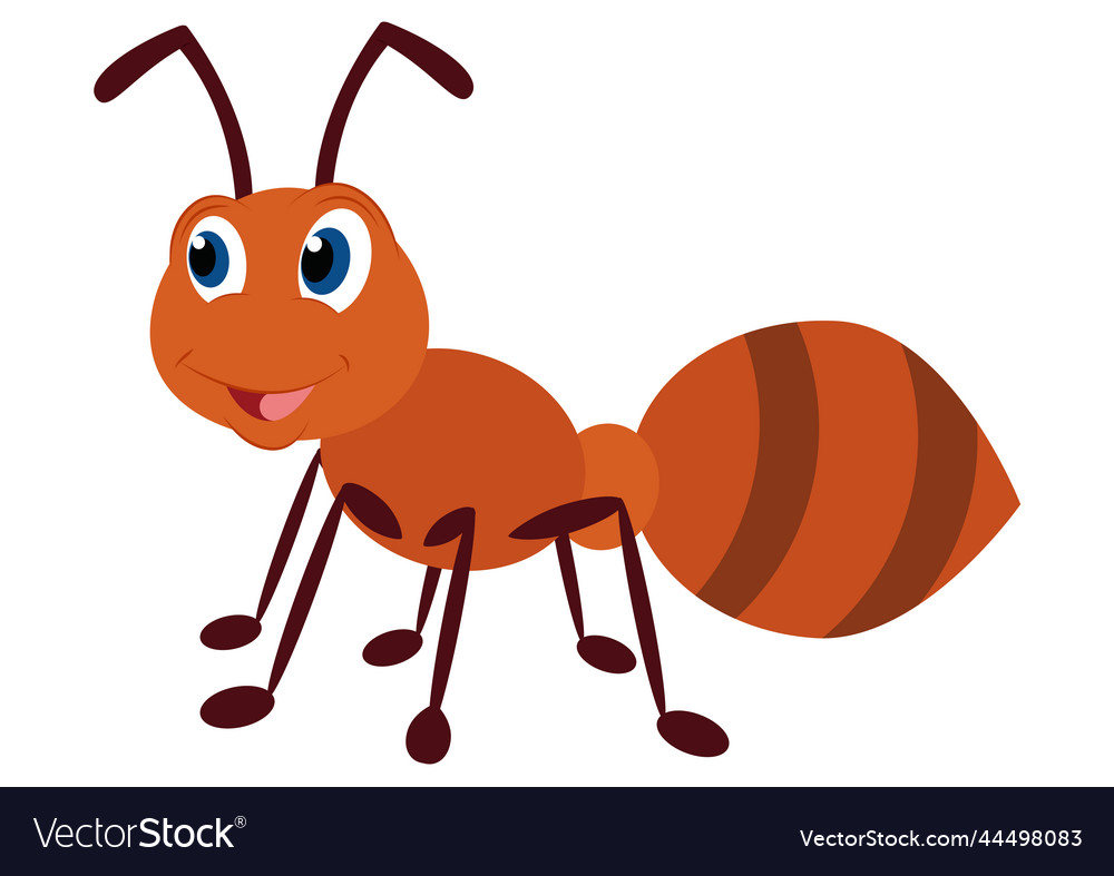 Ant cartoon character Royalty Free Vector Image