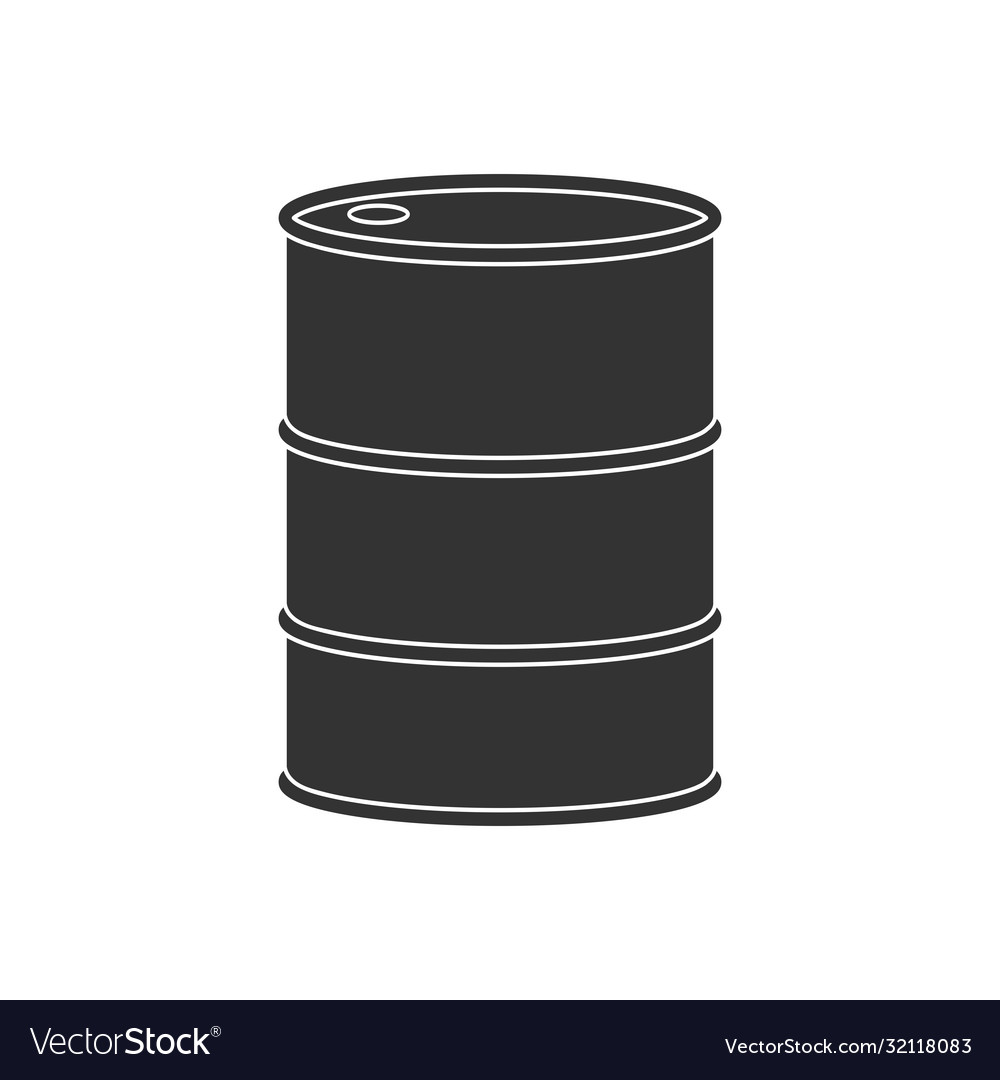 Barrel icon in flat style isolated on white Vector Image