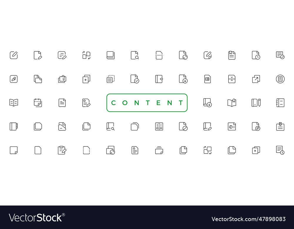 Content simple concept icons set enthält