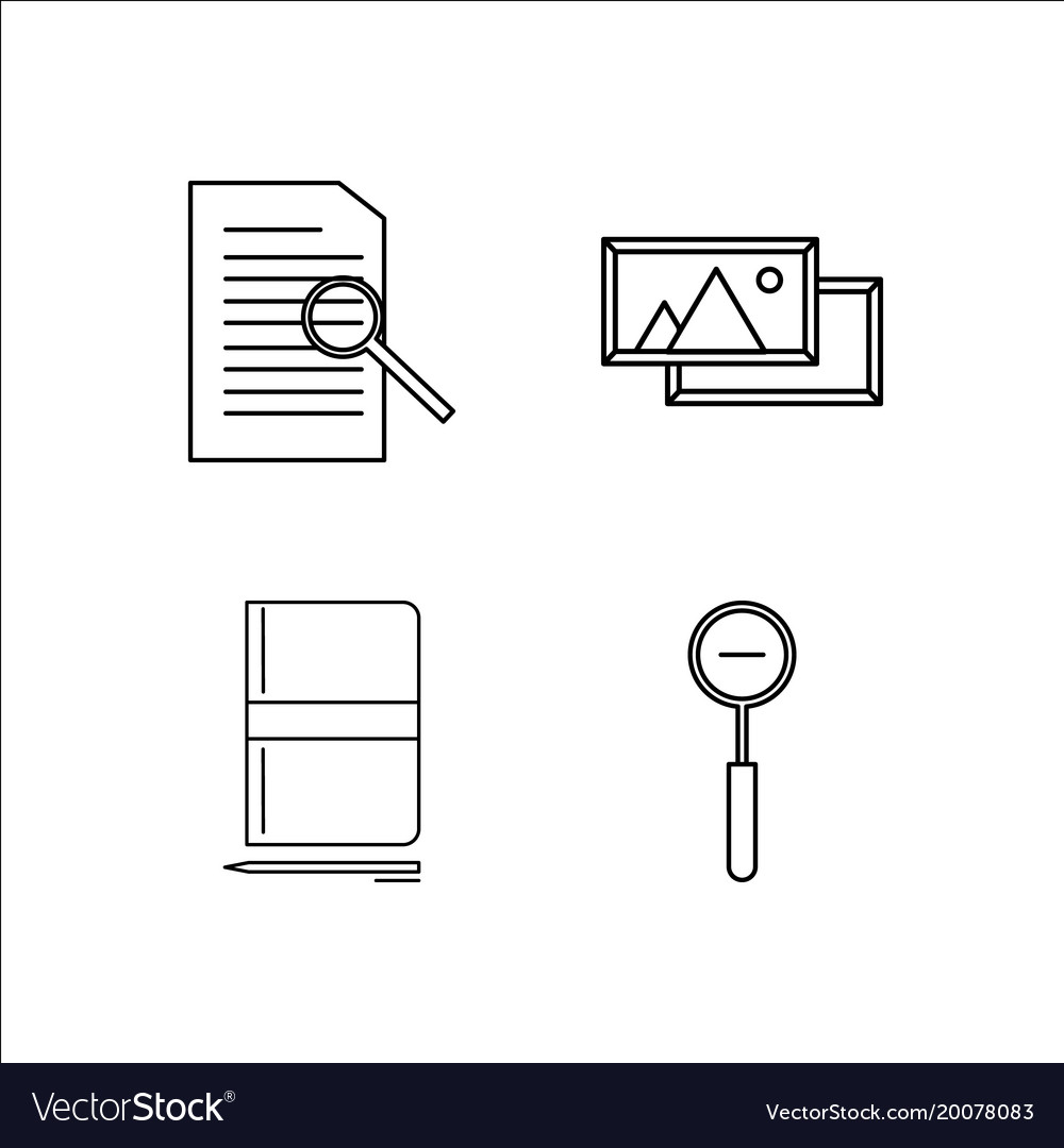 Design and studio simple linear icon setsimple