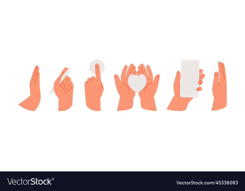 Hands set in various positions