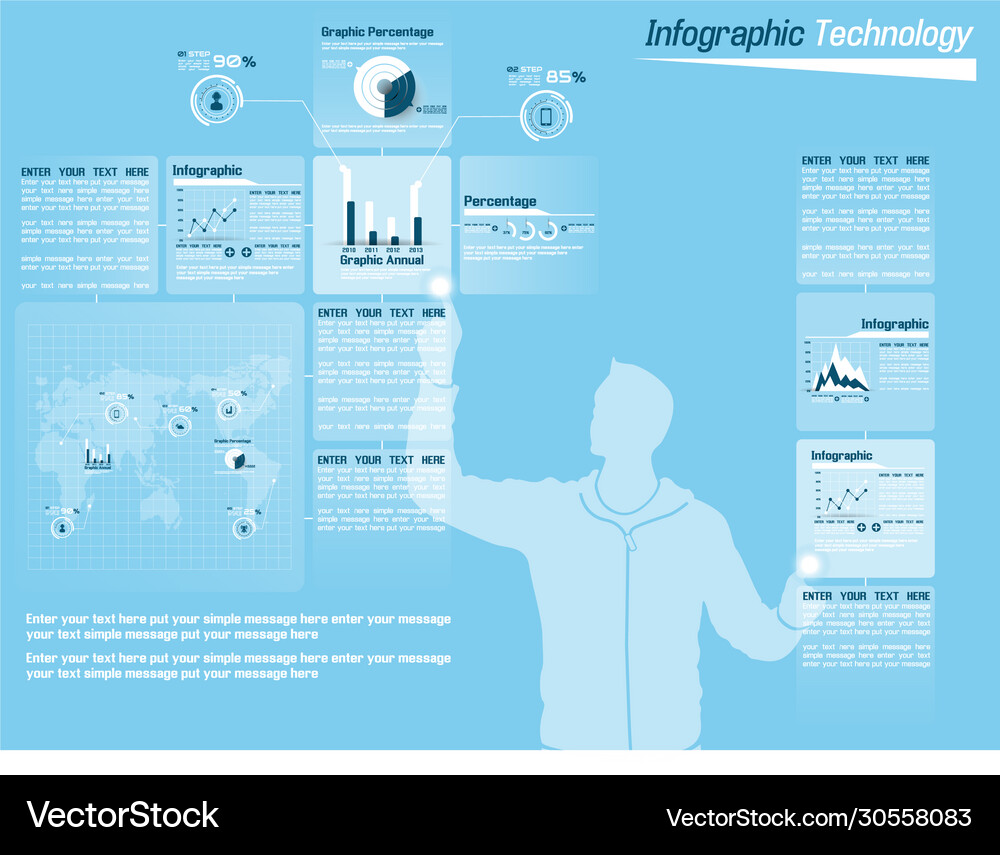 Infographic technology 3 Royalty Free Vector Image