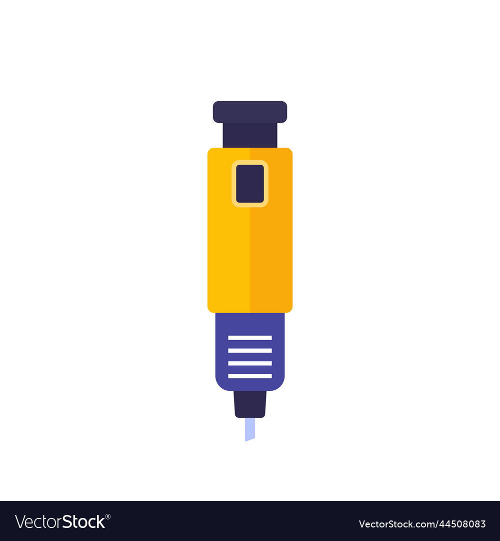 Insulin pen icon flat