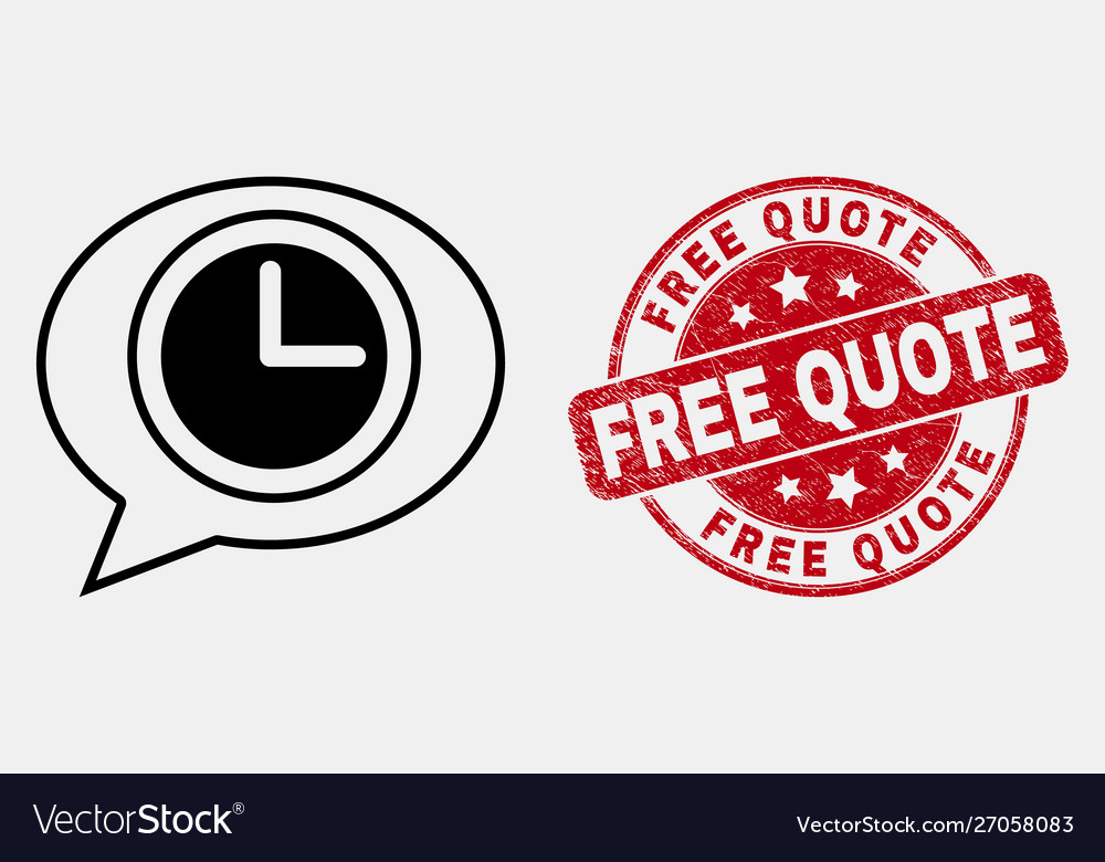 Linear clock message balloon icon vector image Linear clock message balloon icon