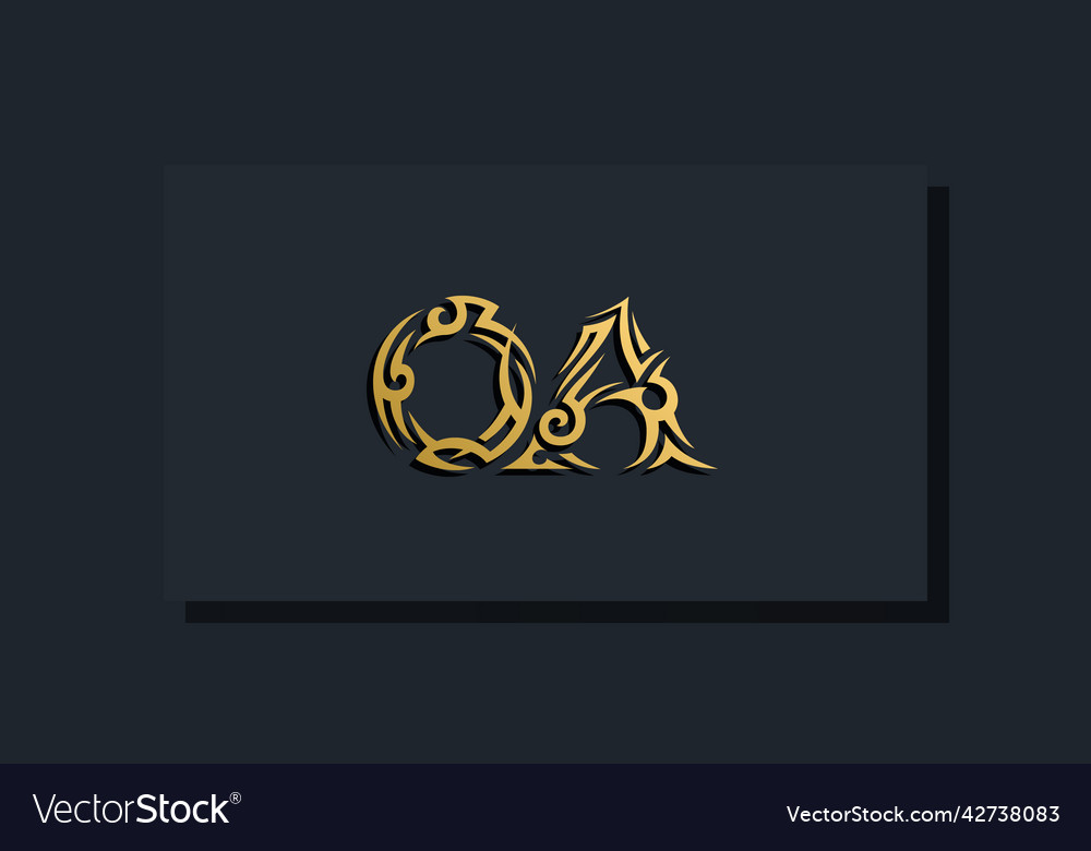 Luxus ursprünglichen Buchstaben oa Logo Design