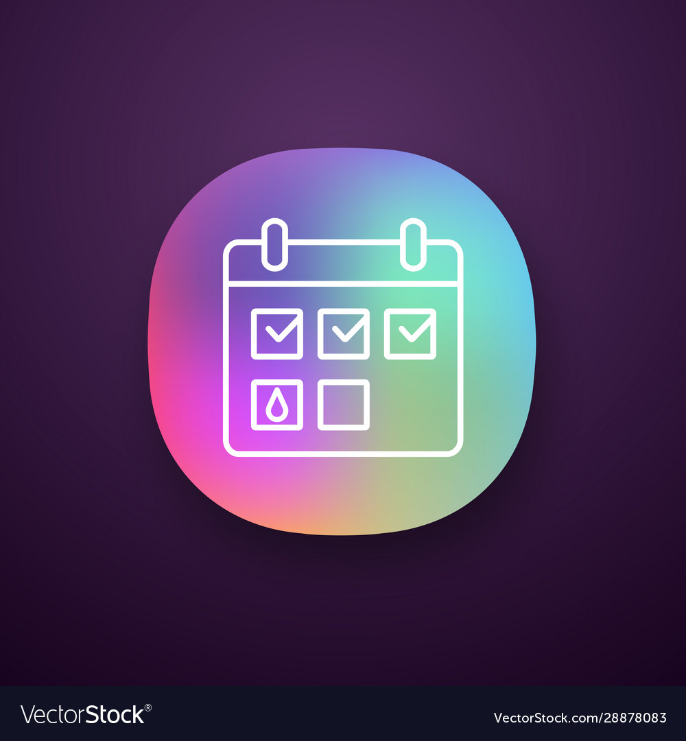Menstrual calendar app icon Royalty Free Vector Image Menstrual calendar app icon Royalty Free Vector Image