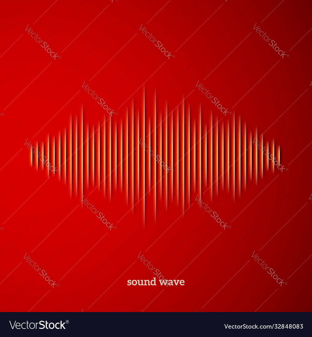 Paper sound waveform with shadow